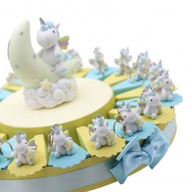 Portachiave Unicorno Moon Bimbo Torte Bomboniere Battesimo