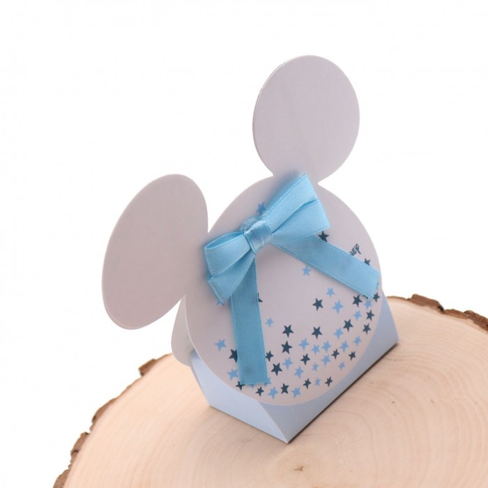 Bomboniera Nascita Bimbo Astuccio Topolino Disney con confetti.