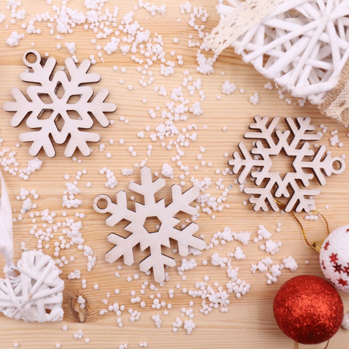 Fiocchi di Neve decorazioni di Natale o simpatici sottobicchieri invernali
