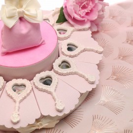 Specchio a cuore Rosa con dettagli in rilievo Torta Maxi