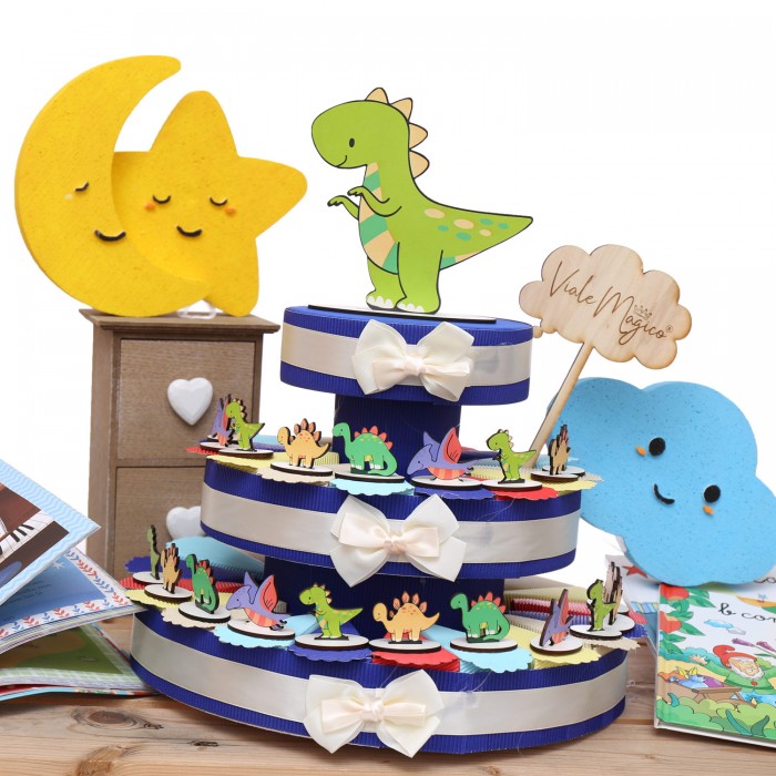 Baby Dinosauro Su Torta Bomboniera Idea Compleanno e Comunione