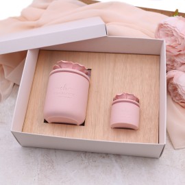 Bomboniere da Regalo box di candele profumate in porcellana rosa confezionata