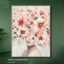 Anima in fiore - quadro romantico su tela per un arredamento floreale