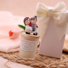Sposini in vespa su candele Profumate per Bomboniere Matrimonio confezionate