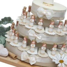 Torta Comunione Bomboniere Statuina Bimba "Sacro Ulivo"