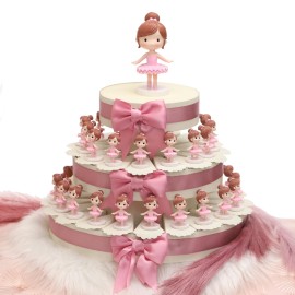 Torta Bomboniere con Statuina Bimba Ballerina